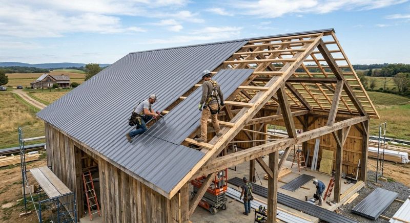 Barn Roof Construction in Perry County, PA