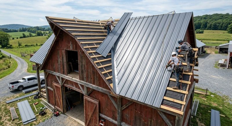 Barn Roof Installation in Perry County, PA